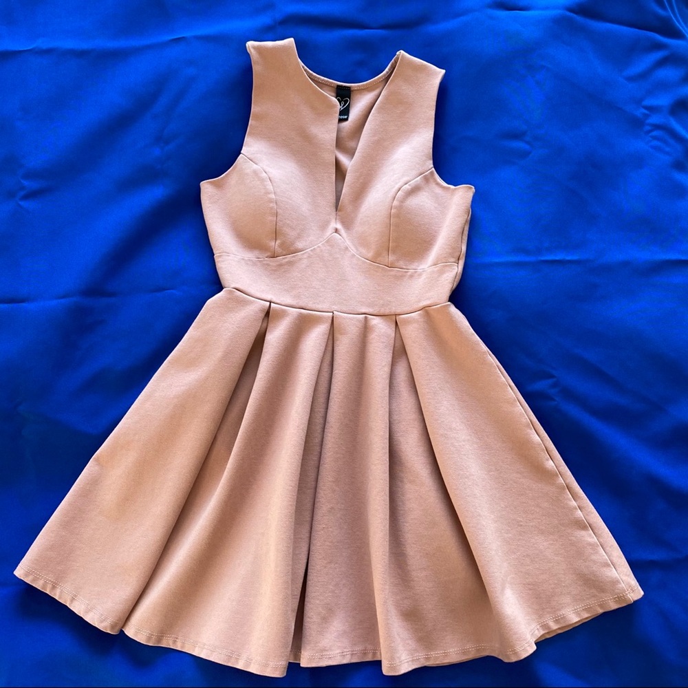 Pink pleated party dress sleeveless Windsor size S